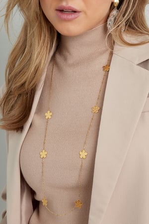 collana lunga con palline e fiori h5 Immagine3